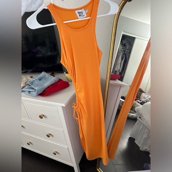 Princess Polly Orange Louie Midi Bodycon Dress Size 2 - Picture 6 of 12